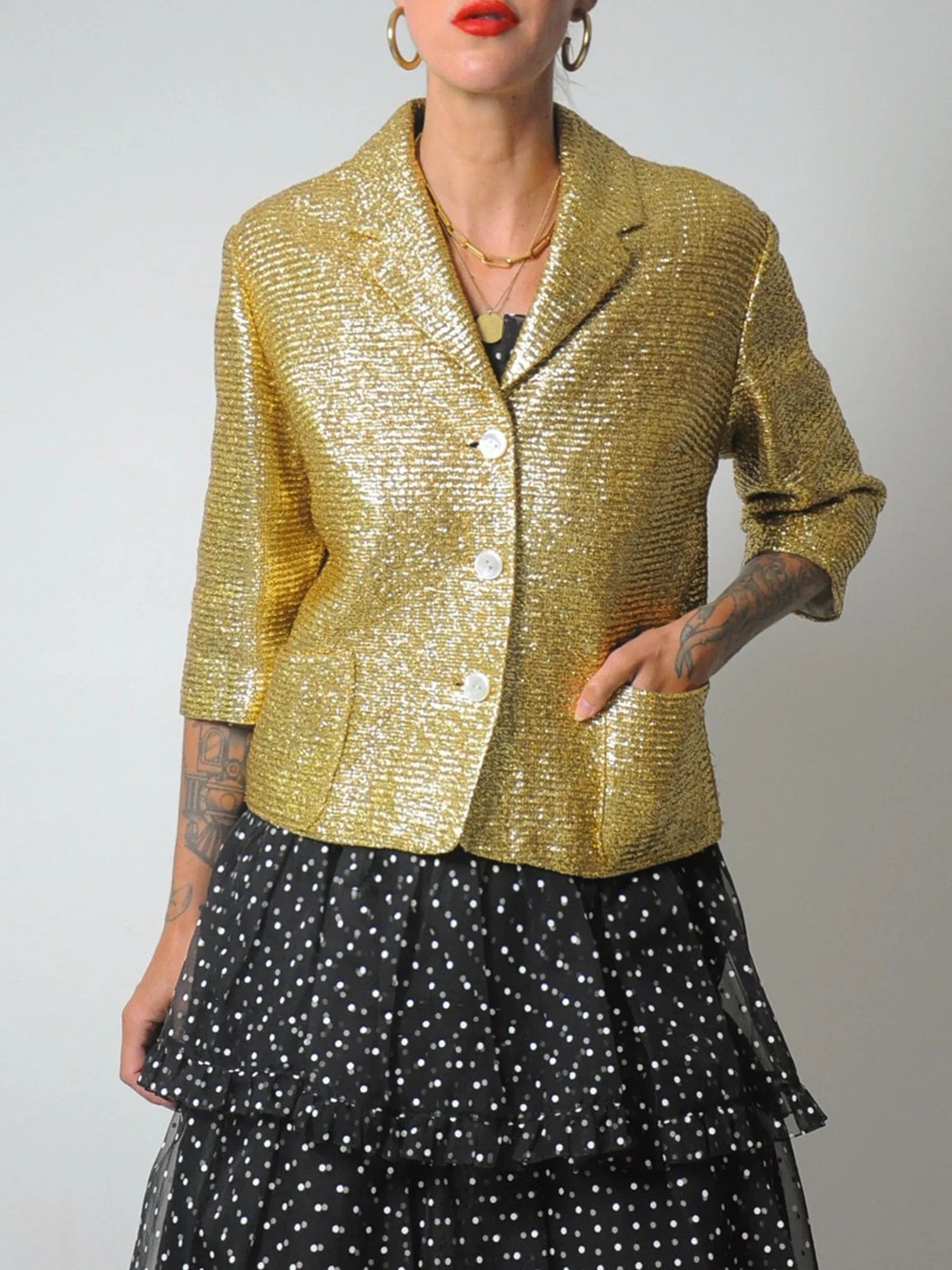 1950's Metallic Gold Blazer