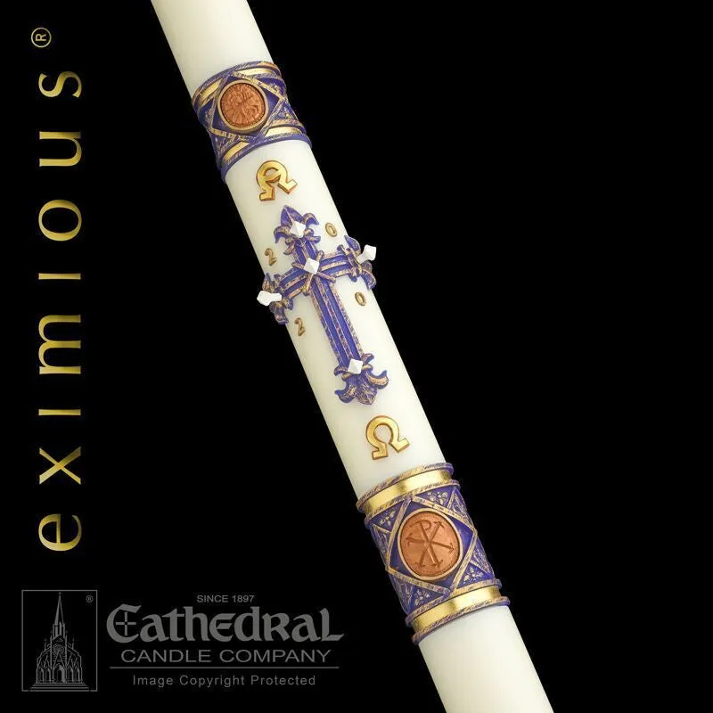 2-1/16" x 42" Lilium Eximious Paschal Candle