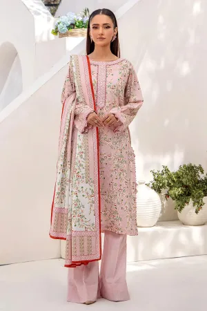 3PC Printed Unstitched Lawn Suit KLA-2419