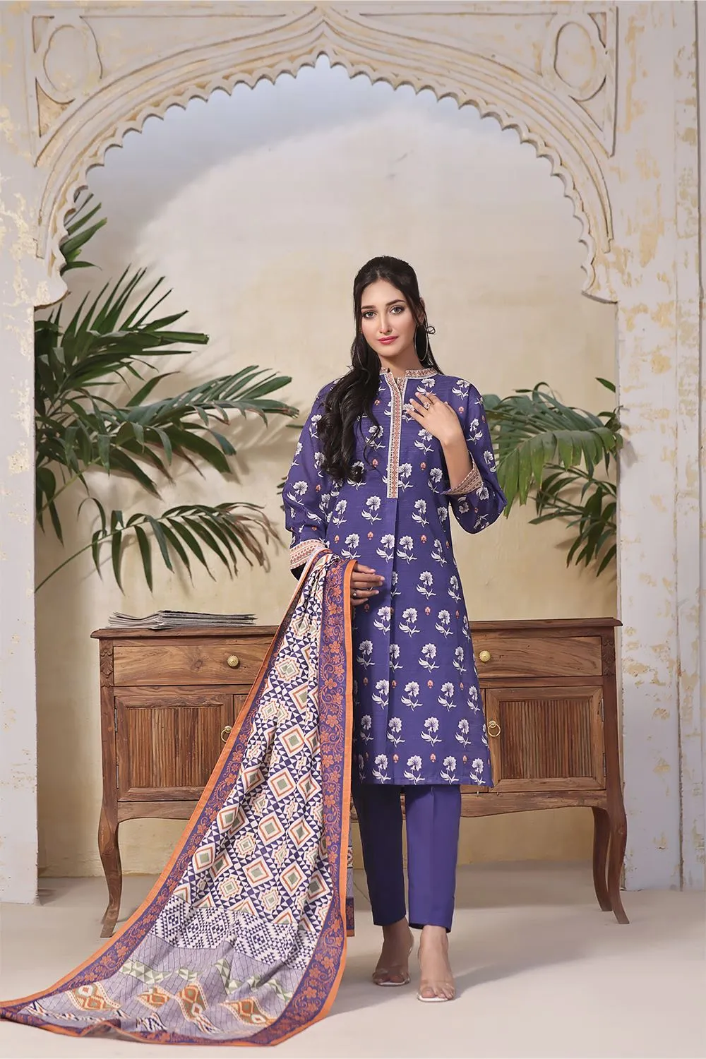 3PC Unstitched Khaddar Suit KKH-2360