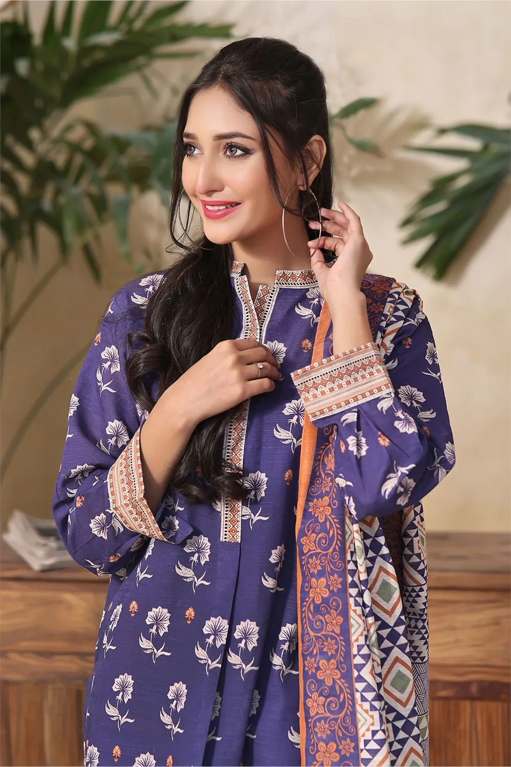 3PC Unstitched Khaddar Suit KKH-2360