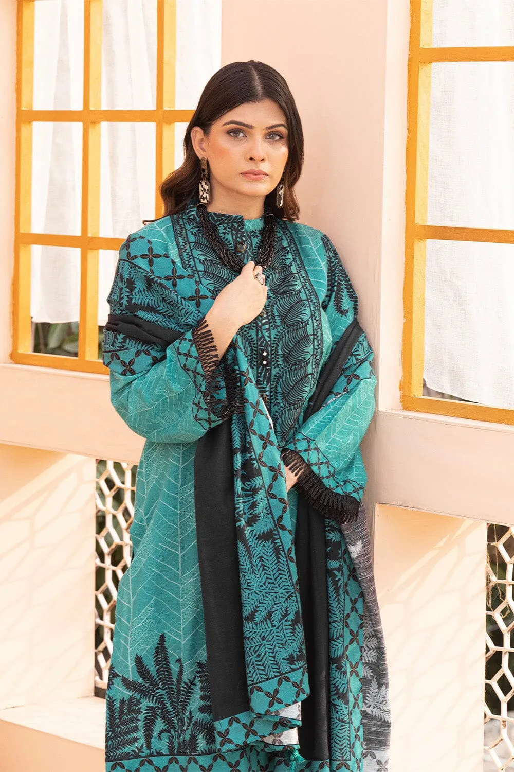 3PC Unstitched Khaddar Suit KKHE-2262