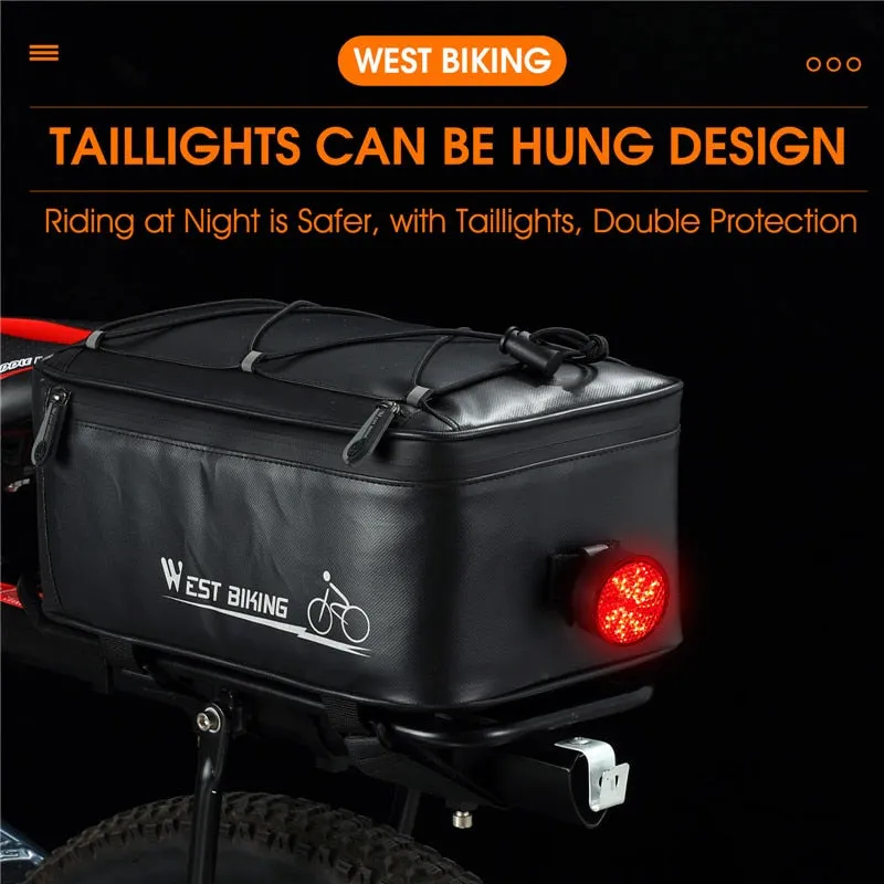 4L Waterproof Bike Trunk Bag Reflective MTB Electric Bicycle Bag Travel Luggage Carrier Cycling Seat Saddle Panniers