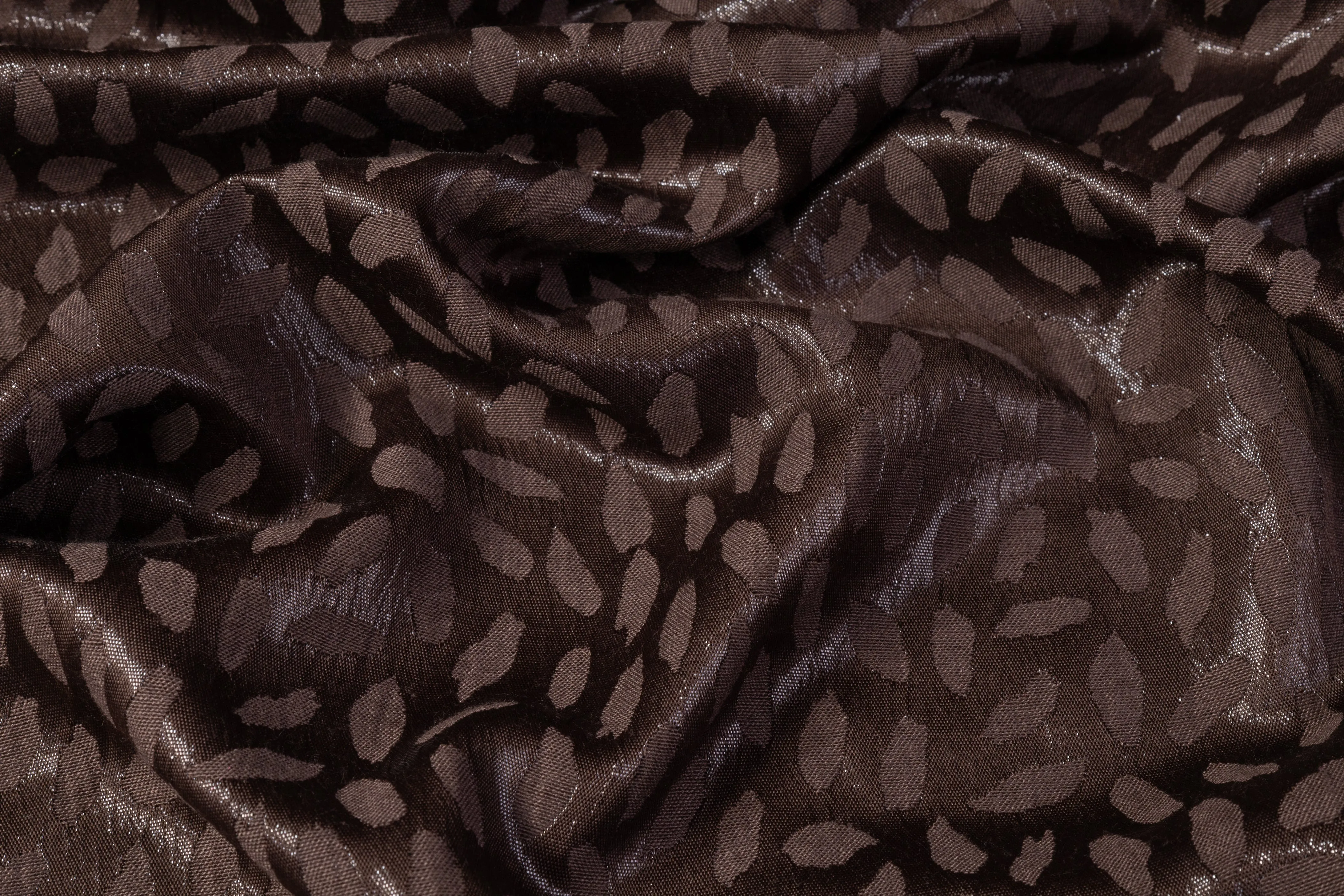 Abstract Metallic Brocade - Brown