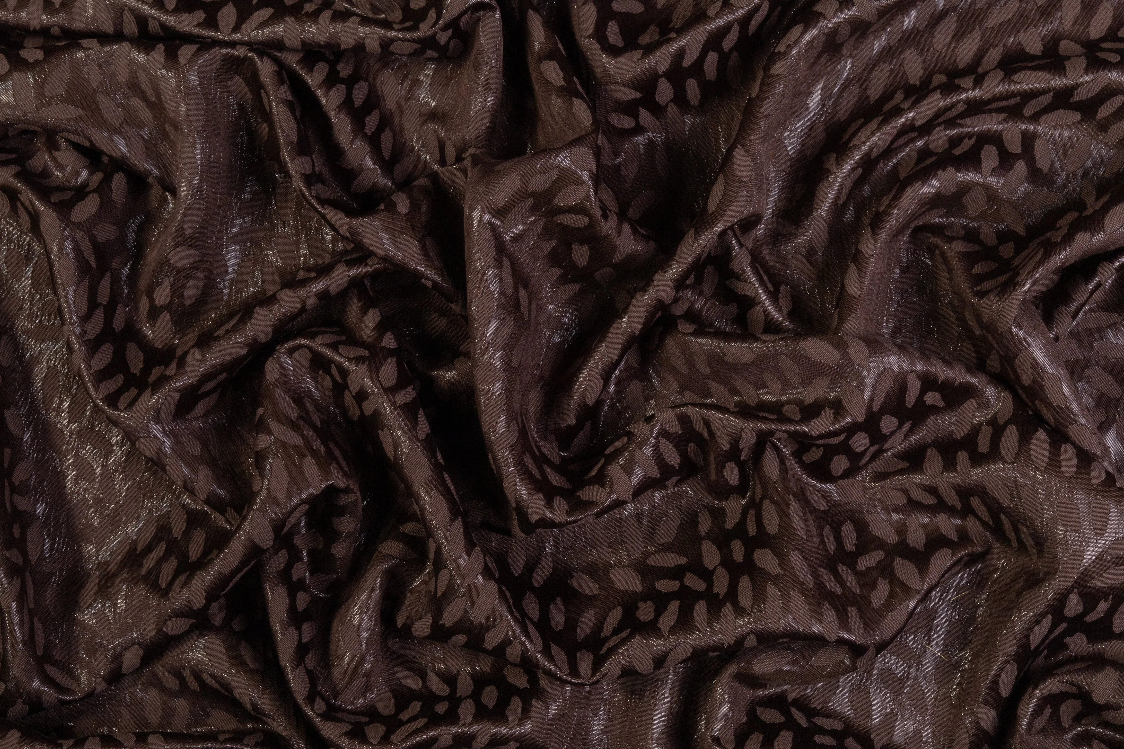 Abstract Metallic Brocade - Brown