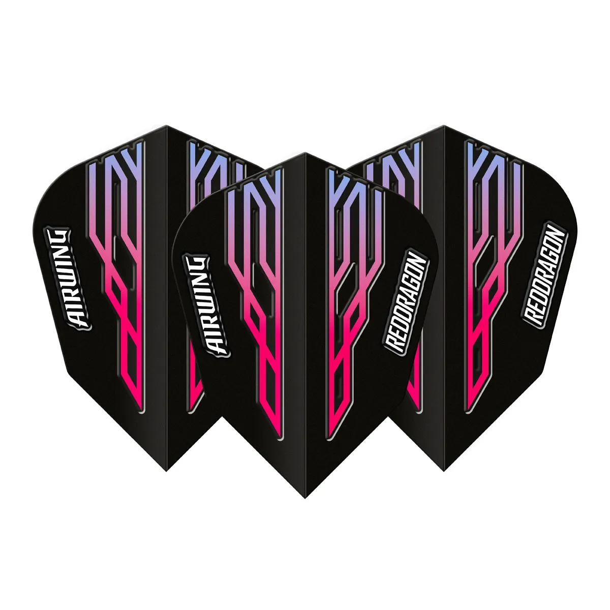 Airwing Black, Pink & Blue V-Standard Dart Flights by Red Dragon