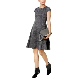 ALFANI LADIES GEM STONE METALLIC THREADED DRESS, BLACK/SILVER, 6, NWT!