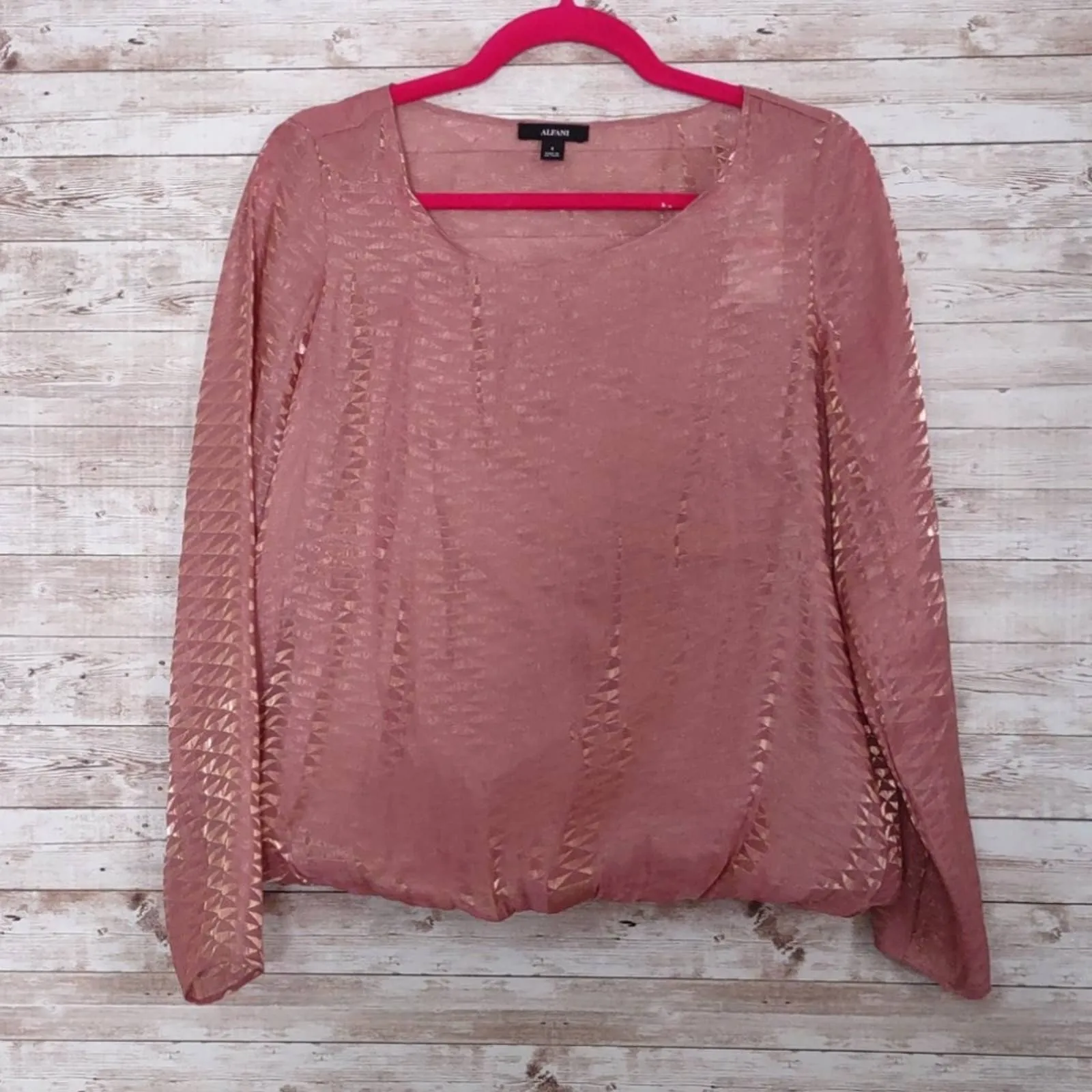 Alfani Metallic Bubble Top Small