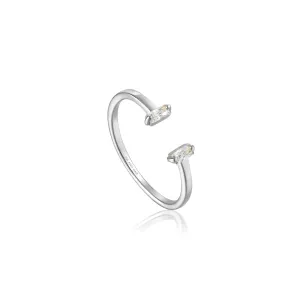 Ania Haie Glow Adjustable Ring - Silver