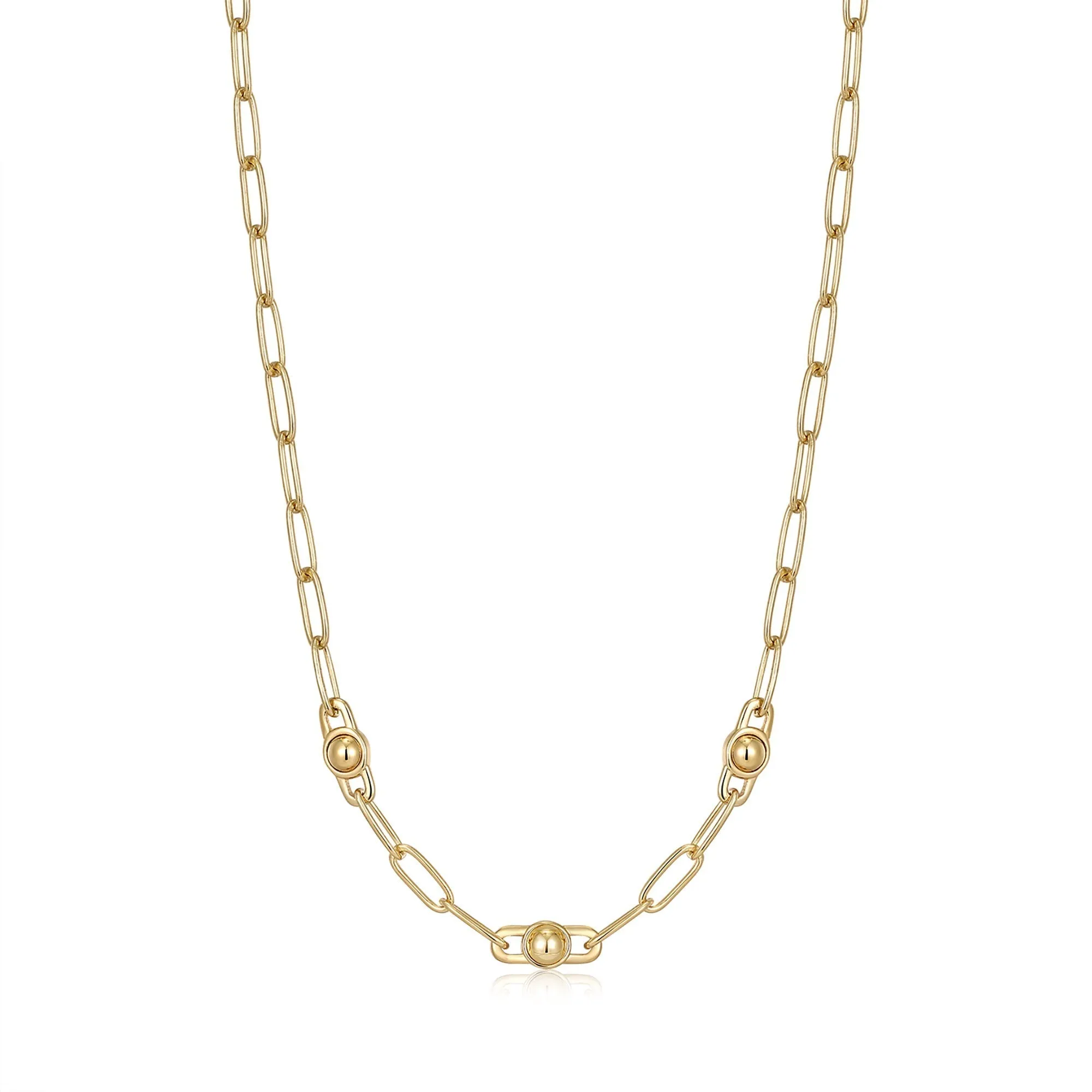 Ania Haie Gold Orb Link Chunky Chain Necklace