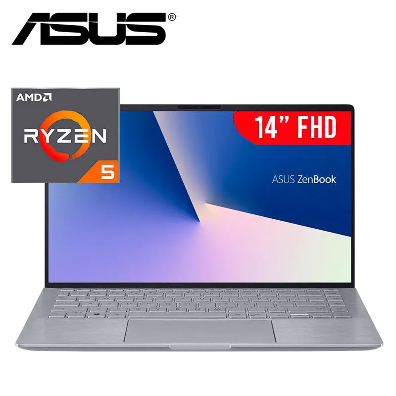 ASUS Zenbook 14" Laptop - AMD Ryzen 5 4500U, 8GB RAM, 256GB SSD, NVIDIA GeForce MX350, Windows 10 - Light Gray