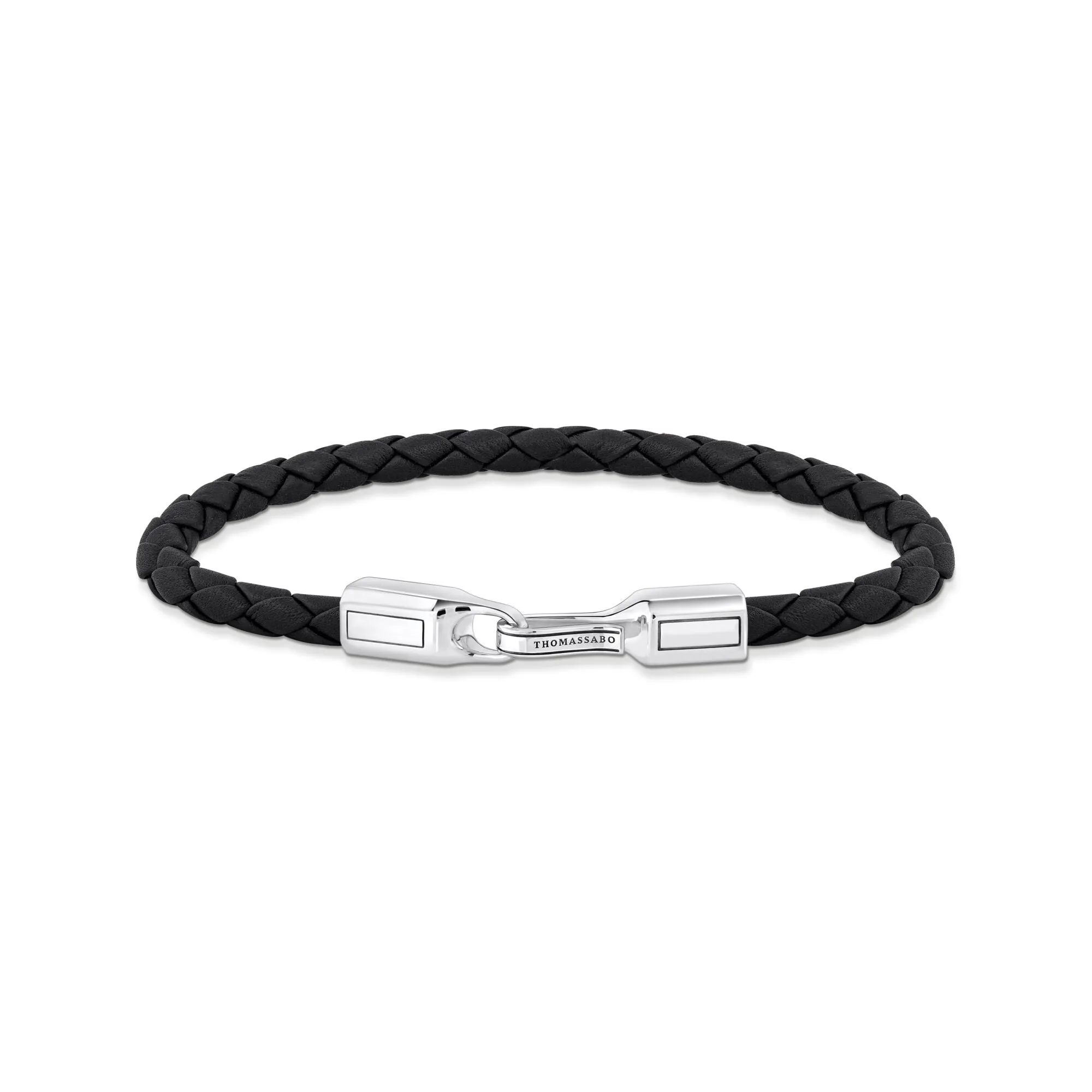 Black leather bracelet