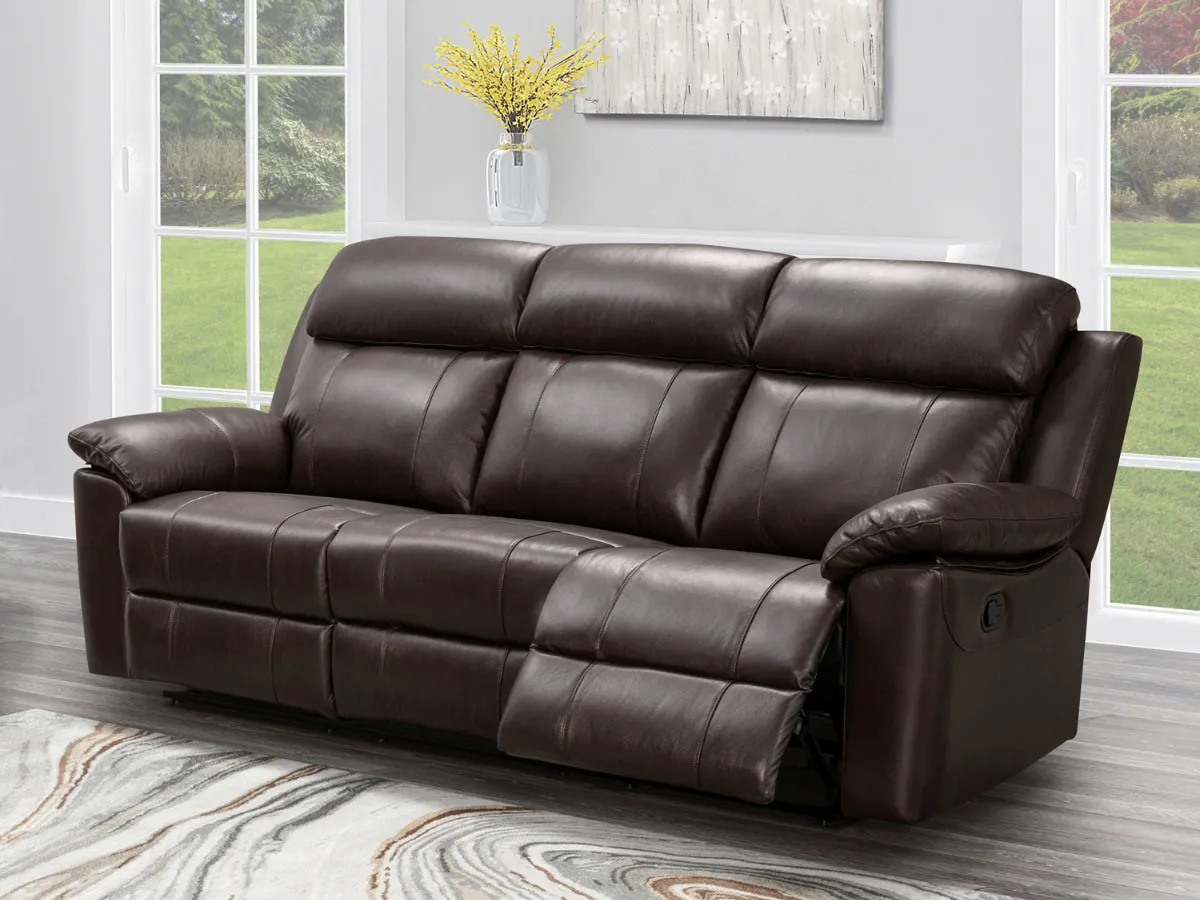 Braylen Top Grain Leather Reclining Sofa Set