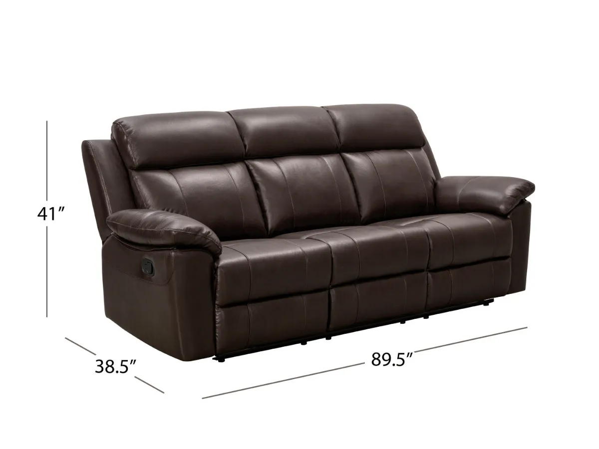 Braylen Top Grain Leather Reclining Sofa Set