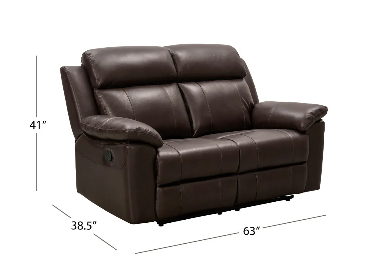 Braylen Top Grain Leather Reclining Sofa Set