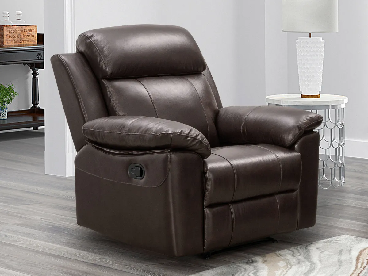 Braylen Top Grain Leather Reclining Sofa Set