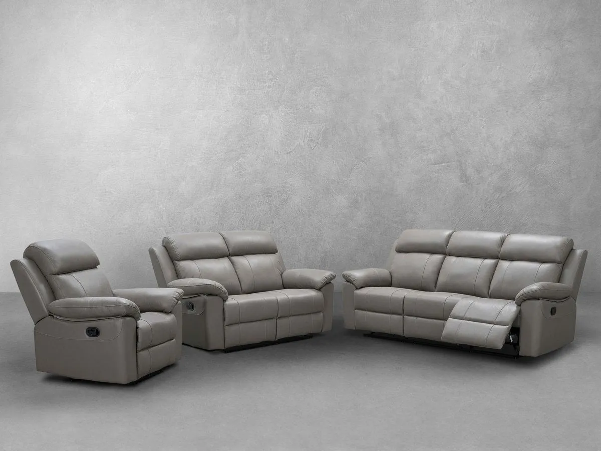 Braylen Top Grain Leather Reclining Sofa Set