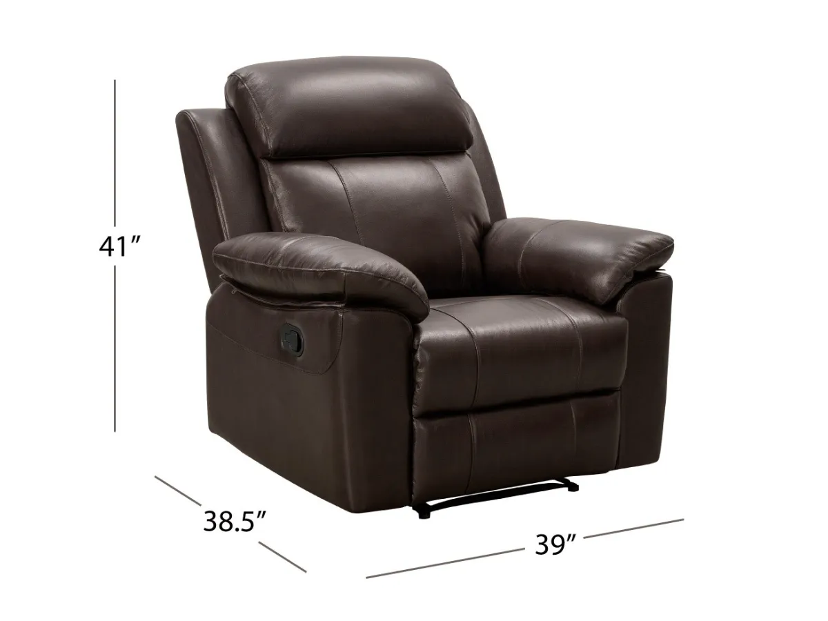 Braylen Top Grain Leather Reclining Sofa Set