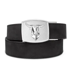 BULL BUCKLE | BLACK BUFFALO LEATHER GUN BELT