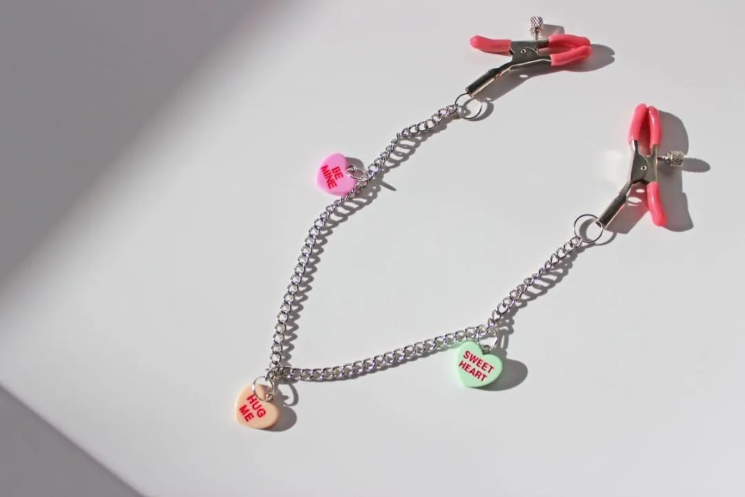 Candy Heart Screw Nipple Clamps