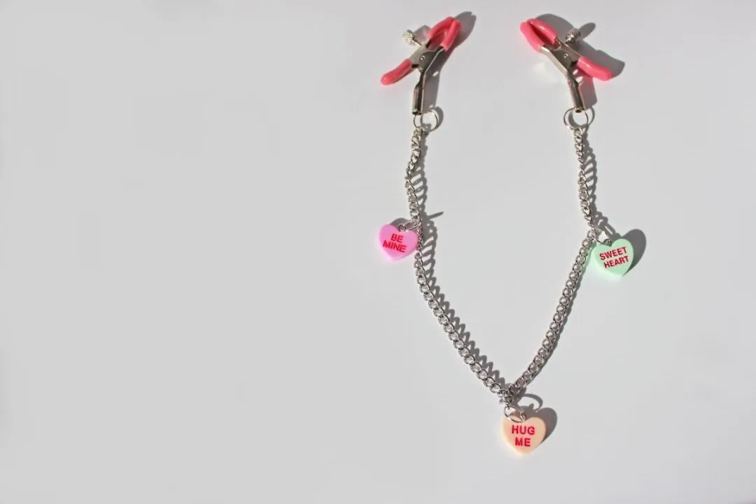 Candy Heart Screw Nipple Clamps