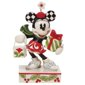 DISNEY TRADITIONS<BR> Minnie With Bag & Gift <br> "Holiday Glamour"