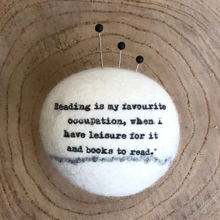 Felt pebble pin cushion - Anne Brontë 2