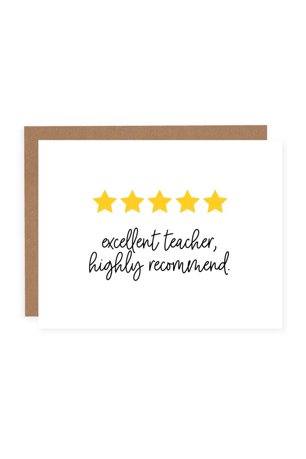 Five Star Teacher Card