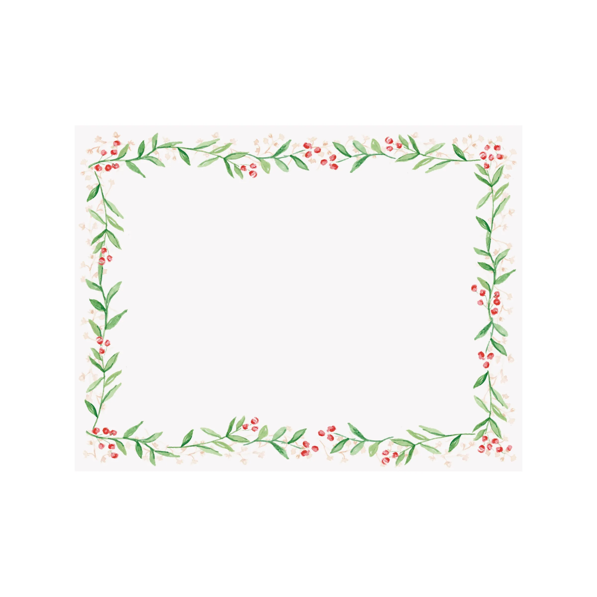 Garland Border Holiday Note Card