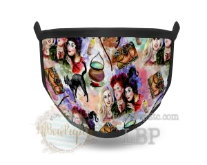 Hocus Pocus Watercolor Things Printed Mask