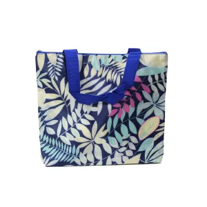 Imported Durable Canvas Printed multi purpose Bag with handles for girls and ladies, Theme Leaves, Size Large