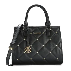 Lavie Luxe Stud Shelly Black Medium Women's Satchel