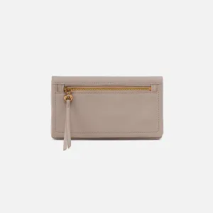 Lumen Continental Wallet In Pebbled Leather - Taupe