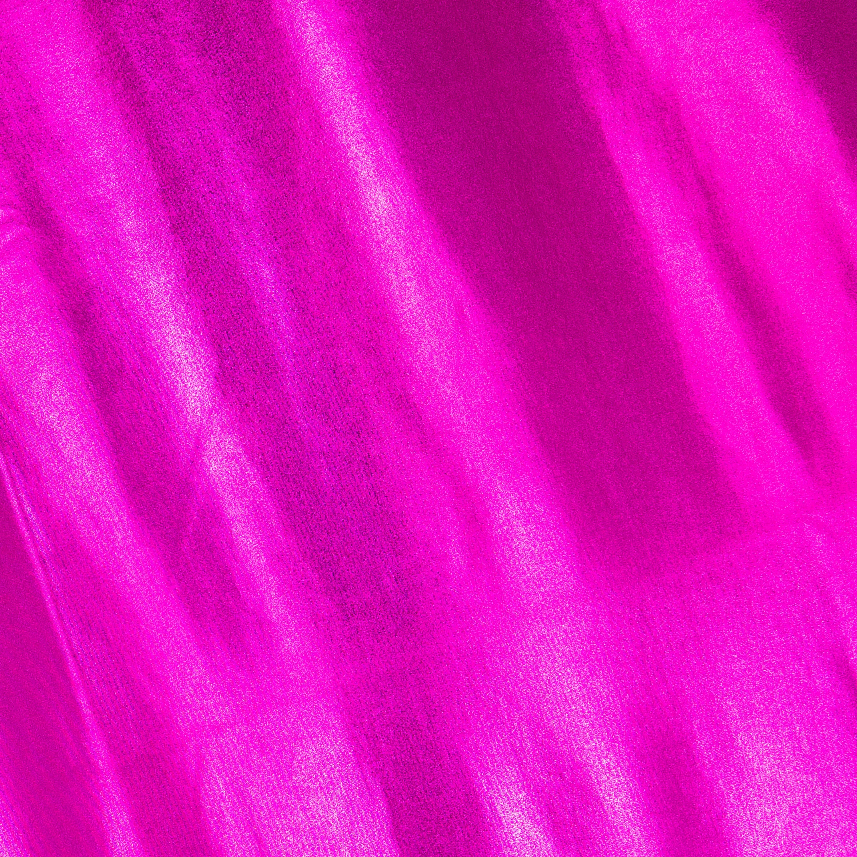 Metallic Lame Foil Spandex Knit Fabric | Fuchsia