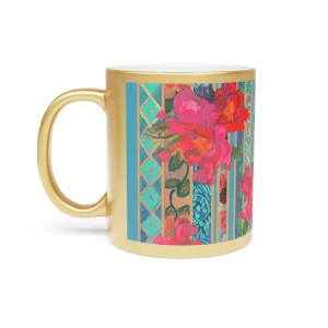 Metallic Mug Bathed in Silver or Gold "Sweet Magnolia"