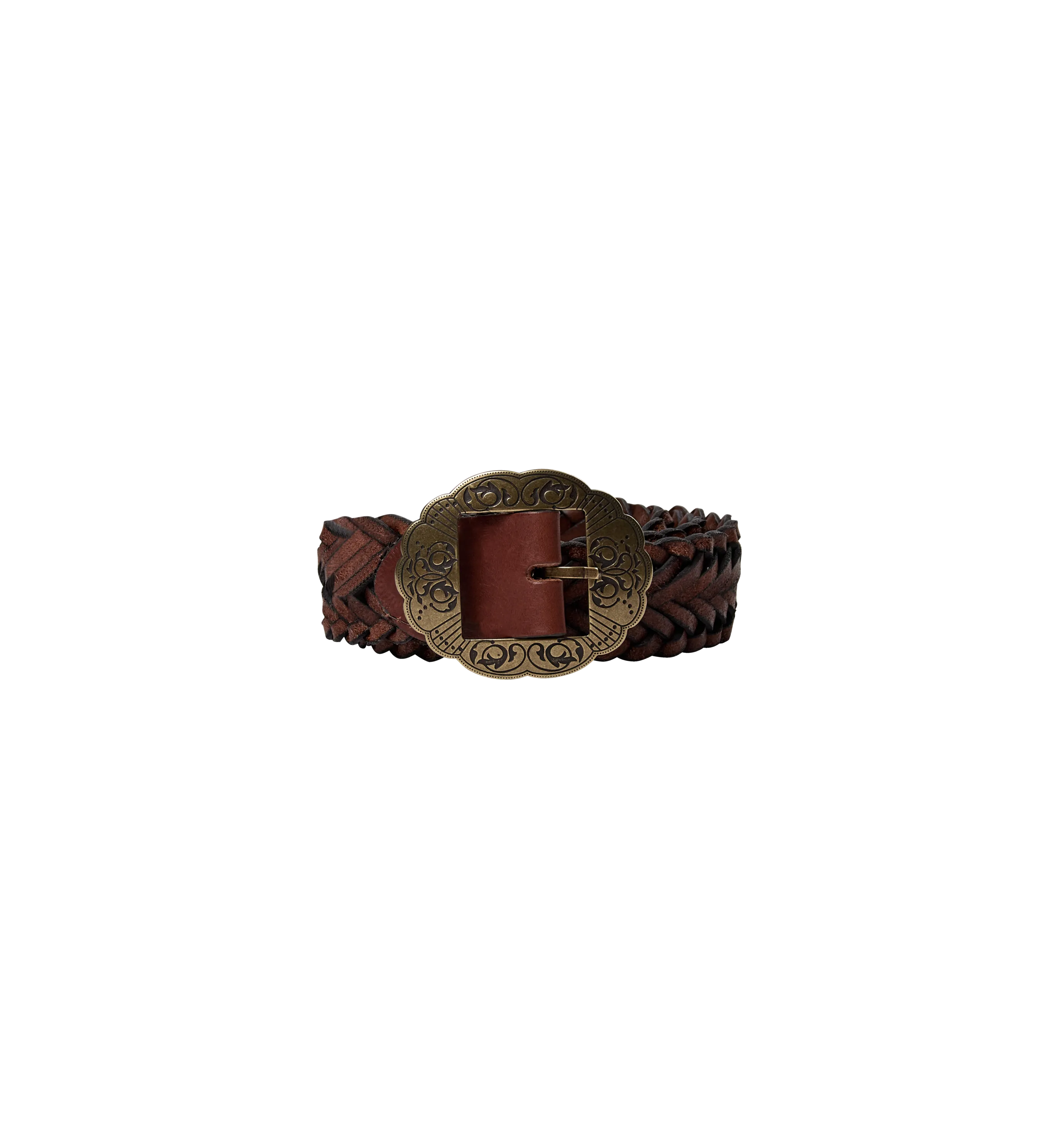 MMBraided Leather Belt