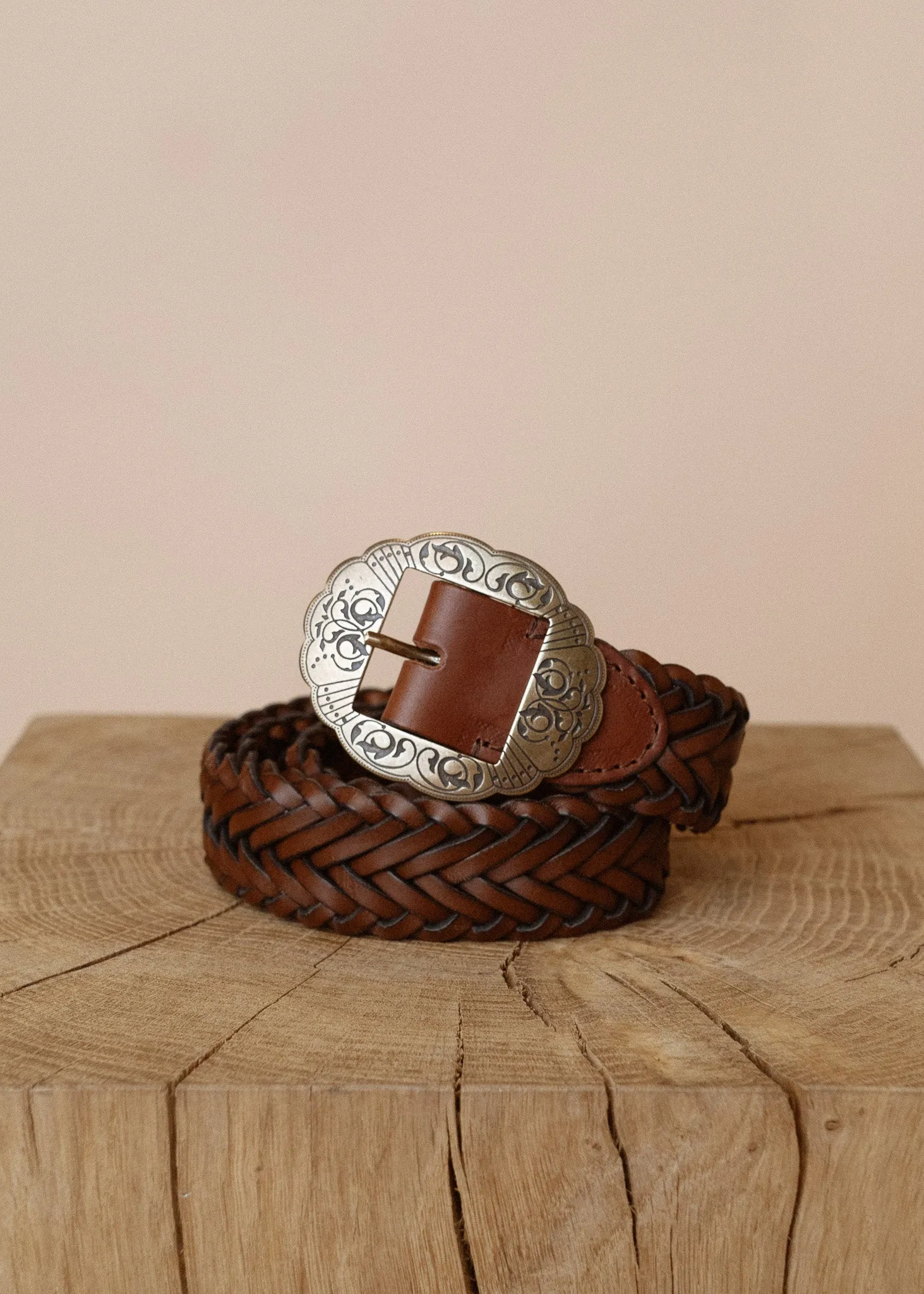 MMBraided Leather Belt