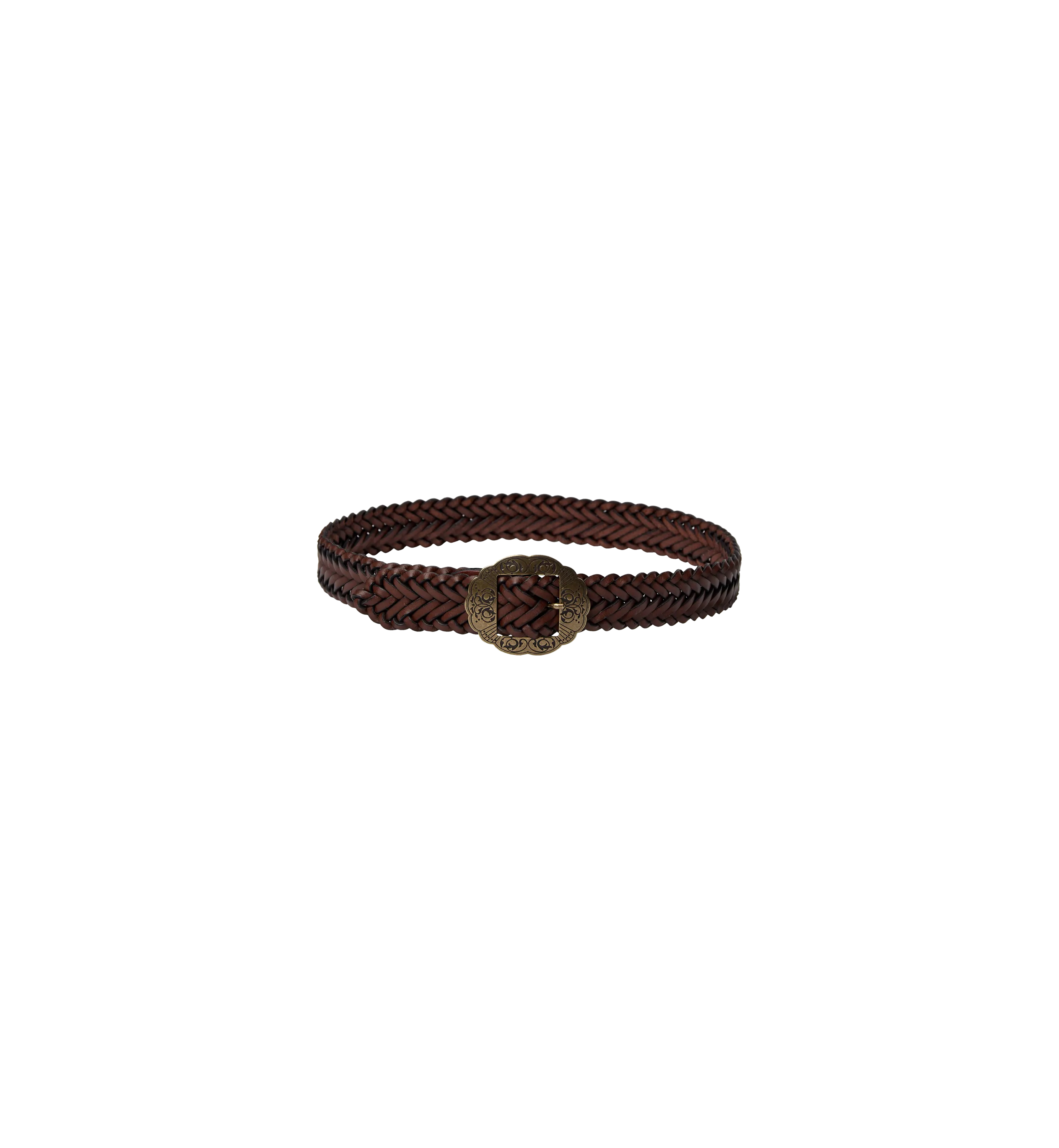 MMBraided Leather Belt