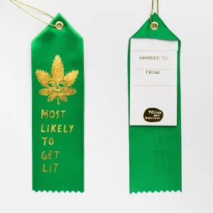 Most Likely To Get Lit - Award Ribbon Card