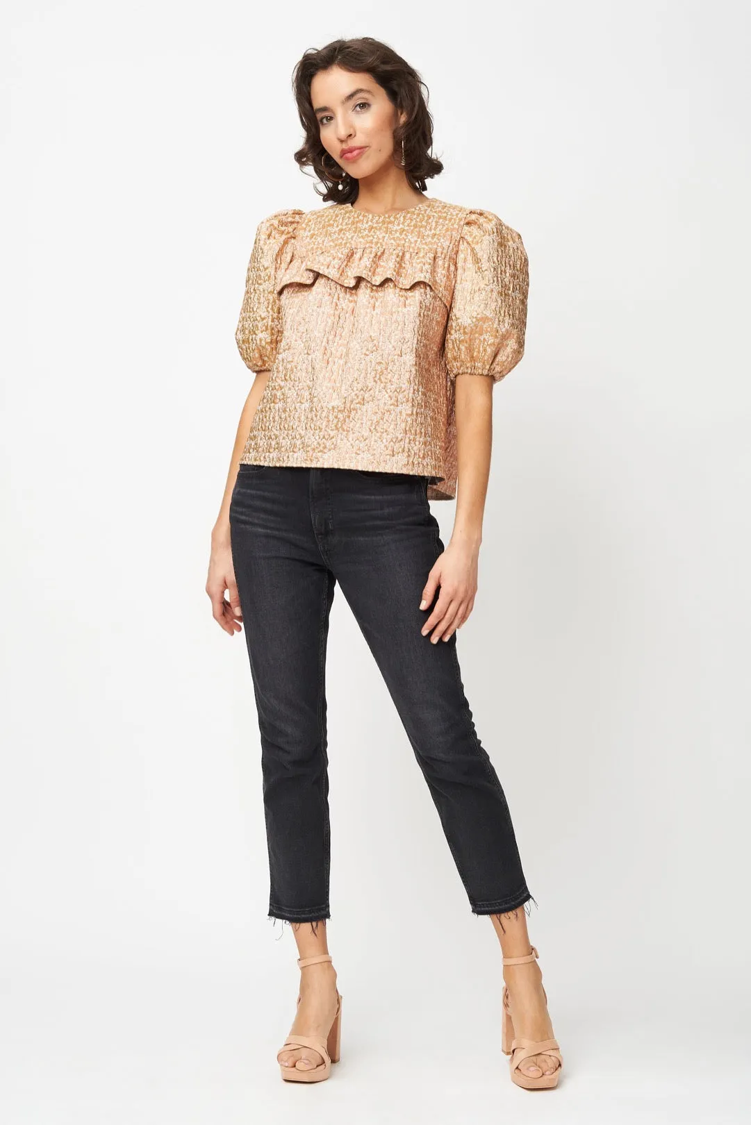 Nora Top Gold Metallic