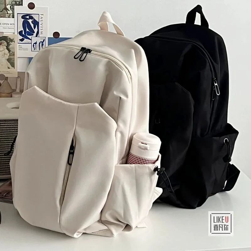 Original Solid Color Mori Campus Canvas Laptop Backpack