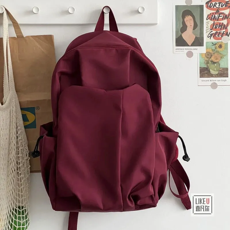 Original Solid Color Mori Campus Canvas Laptop Backpack