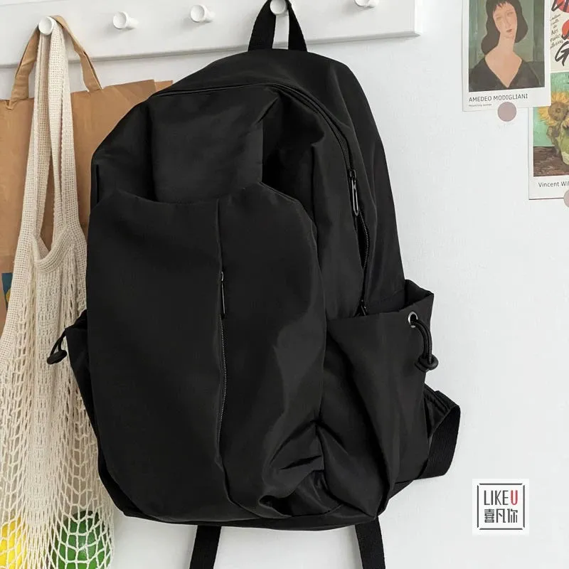 Original Solid Color Mori Campus Canvas Laptop Backpack