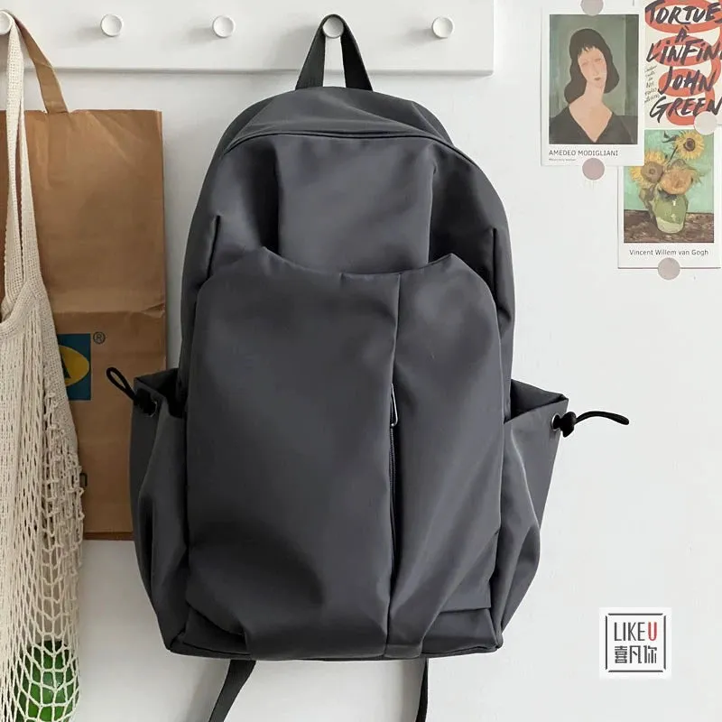 Original Solid Color Mori Campus Canvas Laptop Backpack