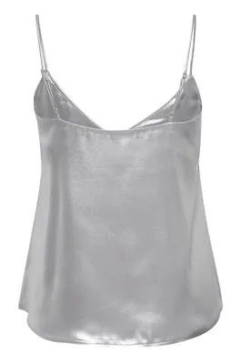 Part two Makaya Top in Silver Metallic