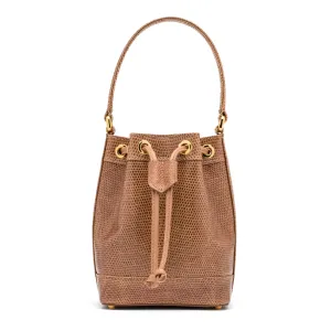 Petite Isla Tote in Beige  Lizard