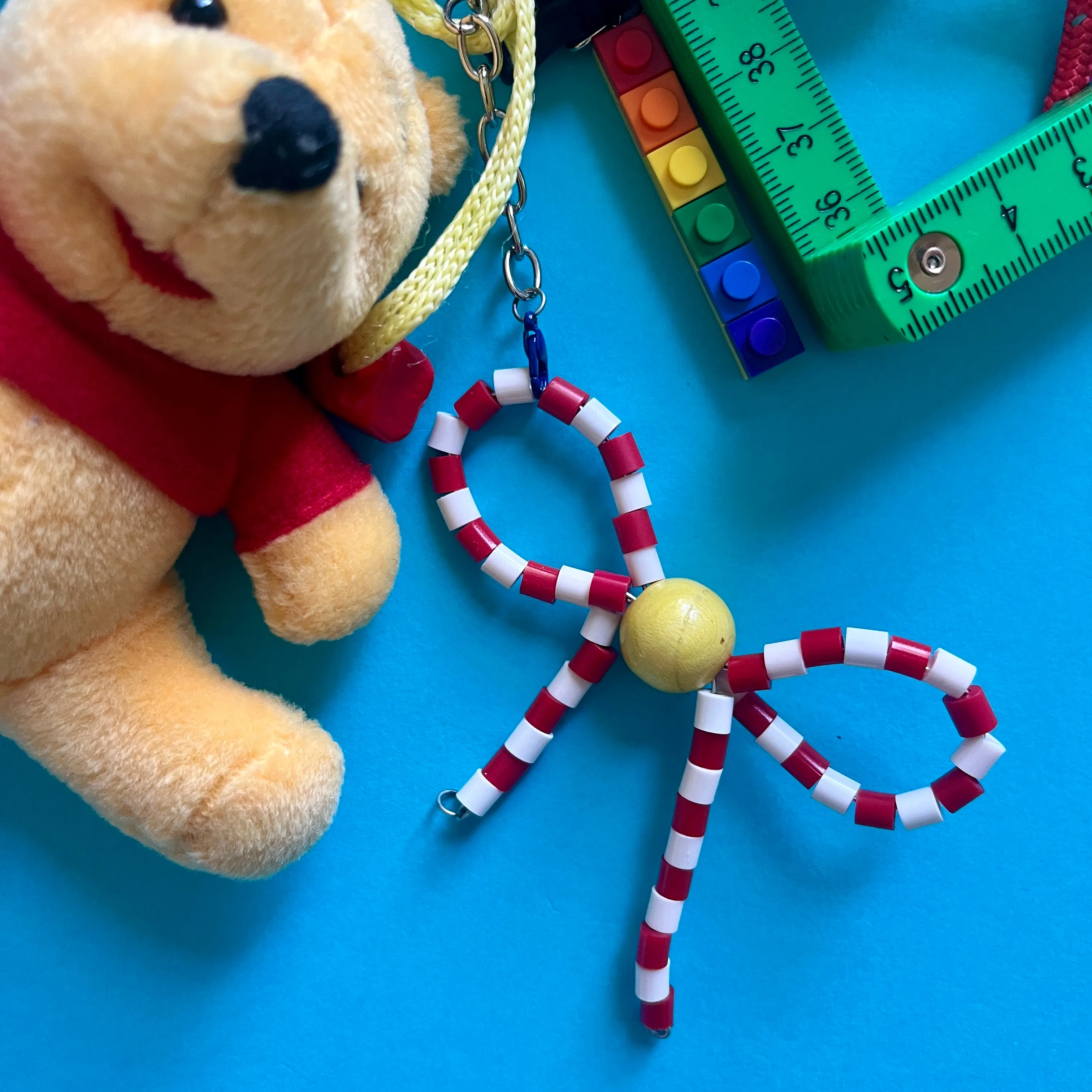 Pooh grater bag charm key ring with bottle holder