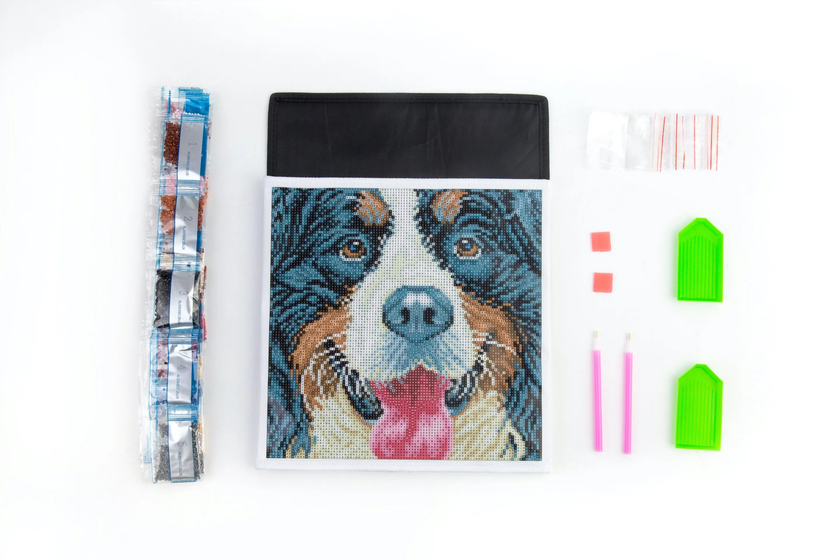 "Dog" Crystal Art Folding Storage Box 30x30cm