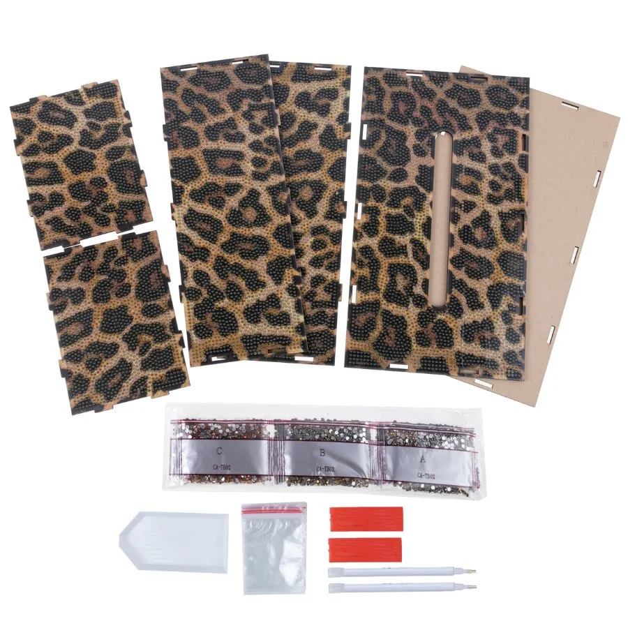 "Leopard" Crystal Art Tissue Box