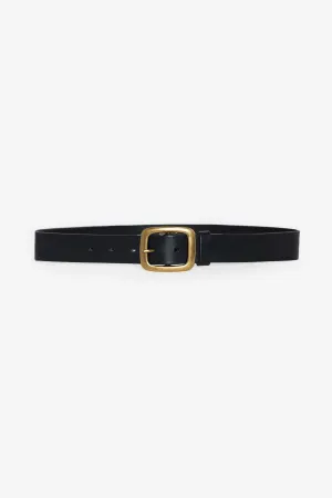 RSALBT04 - Unisex Rectangle Center Bar Buckle Leather Belt